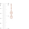Thumbnail Image 3 of Button Link Linear Drop Earrings in 10K Rose Gold