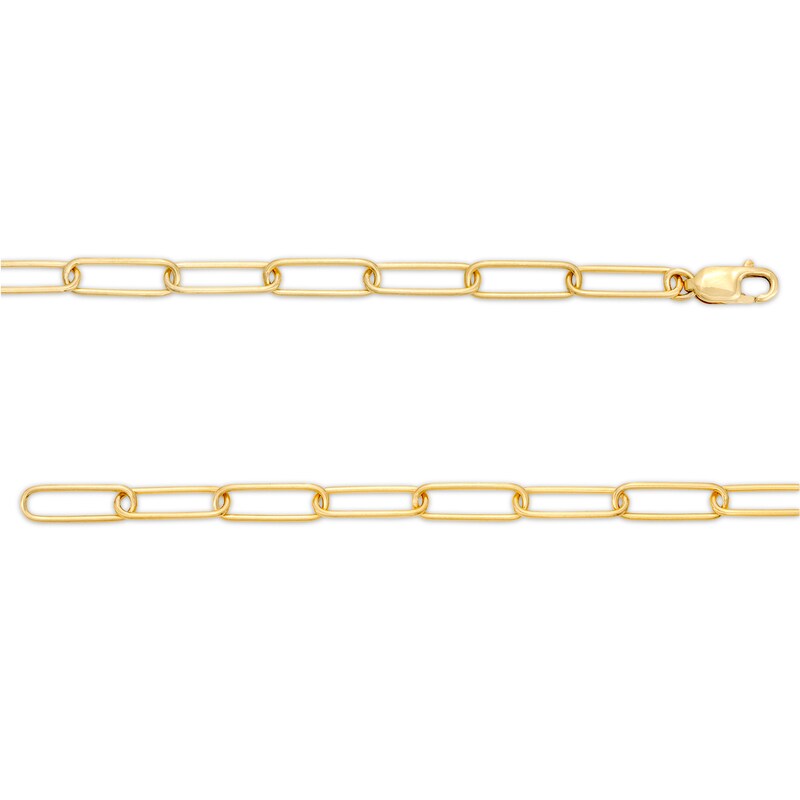 Main Image 3 of 1/5 CT. T.W. Diamond Moon and Star Dangle Charm Paper Clip Link Bracelet in Sterling Silver with 14K Gold Plate