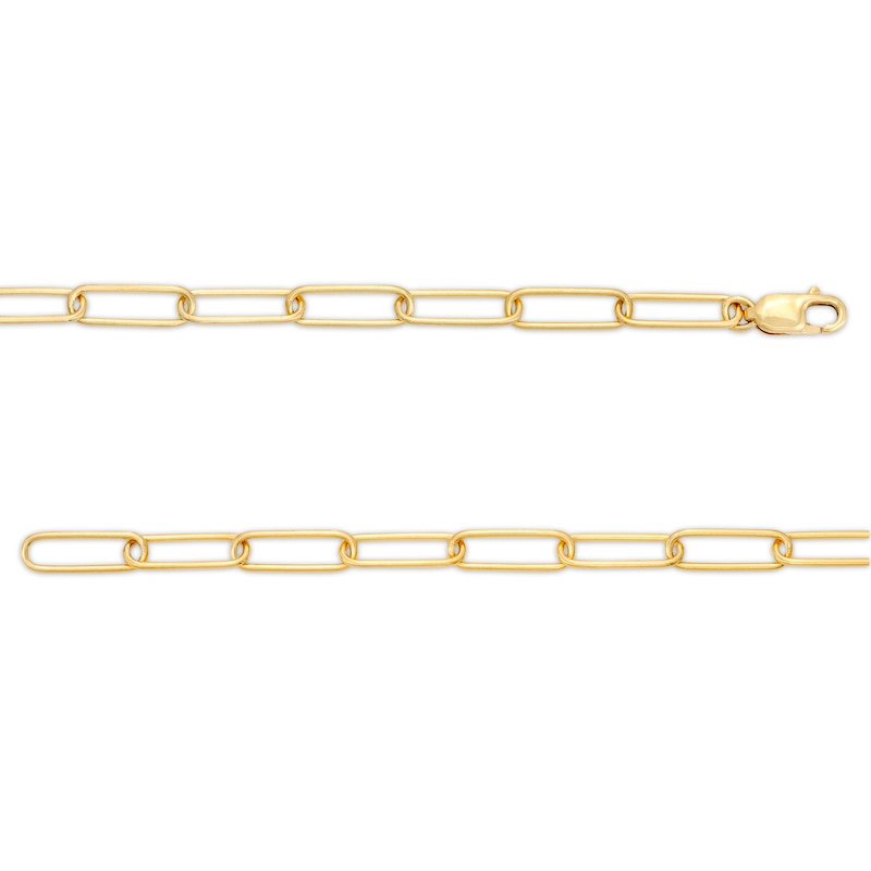 Main Image 3 of 1/6 CT. T.W. Diamond Star Dangle Charm Paper Clip Link Bracelet in Sterling Silver with 14K Gold Plate