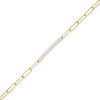 Thumbnail Image 1 of 1/6 CT. T.W. Diamond Bar Paper Clip Link Bracelet in Sterling Silver with 14K Gold Plate