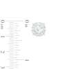 Thumbnail Image 3 of 2 CT. T.W. Certified Lab-Grown Diamond Frame Stud Earrings in 14K White Gold (F/SI2)