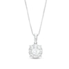 Thumbnail Image 1 of 1 CT. T.W. Certified Lab-Grown Diamond Frame Pendant in 14K White Gold (F/SI2)