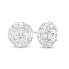 Thumbnail Image 1 of 2 CT. T.W. Lab-Grown Diamond Double Frame Stud Earrings in 14K White Gold (F/SI2)