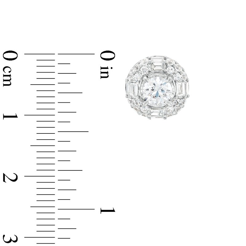 Main Image 2 of 2 CT. T.W. Lab-Grown Diamond Double Frame Stud Earrings in 14K White Gold (F/SI2)