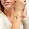 Thumbnail Image 1 of 1/6 CT. T.W. Diamond Sagittarius Dangle Charm Paper Clip Link Bracelet in Sterling Silver with 14K Gold Plate