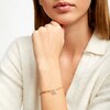 Thumbnail Image 2 of 1/6 CT. T.W. Diamond Aquarius Dangle Charm Paper Clip Link Bracelet in Sterling Silver with 14K Gold Plate