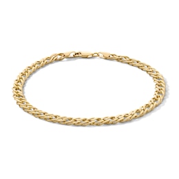 5.10mm Diamond-Cut Rambo Chain Bracelet in 10K Hollow Gold - 8.5"