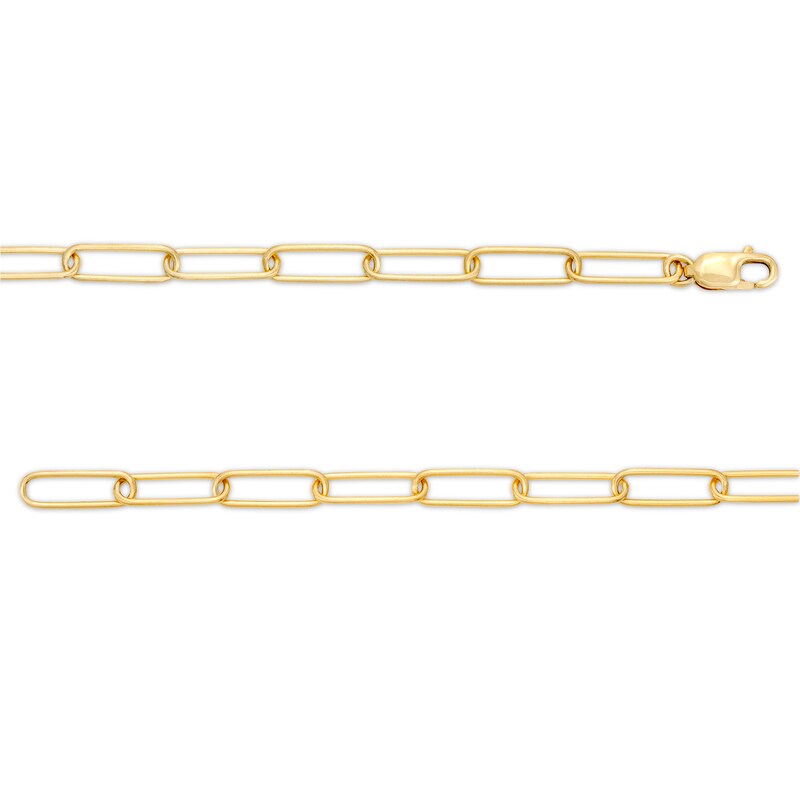Main Image 3 of 1/5 CT. T.W. Diamond Butterfly Dangle Charm Paper Clip Link Bracelet in Sterling Silver with 14K Gold Plate