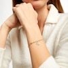 Thumbnail Image 2 of 1/6 CT. T.W. Diamond Scorpio Dangle Charm Paper Clip Link Bracelet in Sterling Silver with 14K Gold Plate