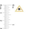 Thumbnail Image 2 of Blue Sapphire and 1/20 CT. T.W. Diamond Eye of Providence Pyramid Stud Earrings in 10K Gold