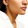 Thumbnail Image 2 of Pear-Shaped Emerald and Diamond Accent Rope Frame Drop Earrings in 10K Gold