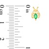 Thumbnail Image 3 of Marquise Emerald and 1/20 CT. T.W. Diamond Ladybug Stud Earrings in 10K Gold