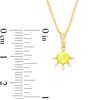 Thumbnail Image 3 of 5.0mm Opal and Diamond Accent Starburst Pendant in 10K Gold