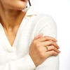 Thumbnail Image 2 of 5.0mm Opal and Diamond Accent Starburst Tapered Shank Ring in 10K Gold