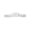 Thumbnail Image 4 of 1/3 CT. T.W. Diamond Wavy Contour Wedding Band in 14K White Gold