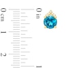 Thumbnail Image 3 of 6.0mm London Blue Topaz and Diamond Accent Stud Earrings in 10K Gold