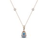 Thumbnail Image 3 of 7.0mm London Blue Topaz and 1/10 CT. T.W. Diamond Pendant in 10K Gold