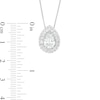 Thumbnail Image 3 of 1 CT. T.W. Certified Pear-Shaped Lab-Grown Diamond Double Frame Pendant in 14K White Gold (F/SI2)