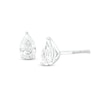 Thumbnail Image 1 of 1/2 CT. T.W. Certified Pear-Shaped Lab-Grown Diamond Solitaire Stud Earrings in 14K White Gold (F/SI2)