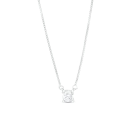 1/3 CT. Certified Lab-Grown Diamond Solitaire Necklace in 14K White Gold (F/SI2)