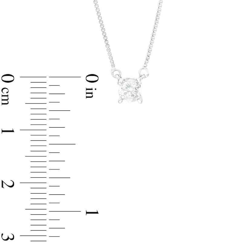 Main Image 4 of 1/3 CT. Certified Lab-Grown Diamond Solitaire Necklace in 14K White Gold (F/SI2)