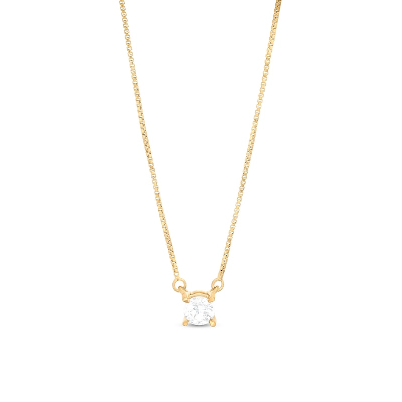 Main Image 1 of 1/3 CT. Certified Lab-Grown Diamond Solitaire Necklace in 14K Gold (F/SI2)
