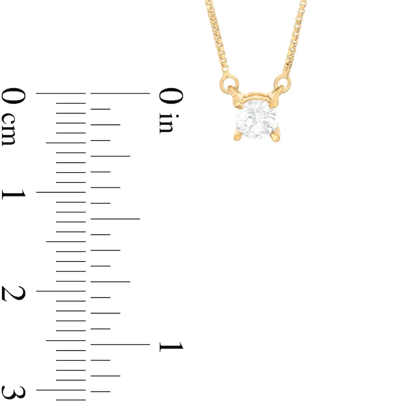 Main Image 4 of 1/3 CT. Certified Lab-Grown Diamond Solitaire Necklace in 14K Gold (F/SI2)