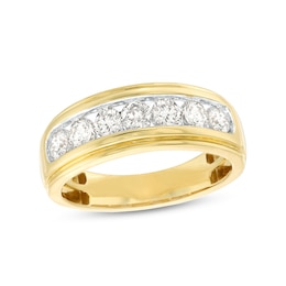 1-1/5 CT. T.W. Diamond Seven Stone Wedding Band in 10K Gold