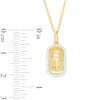 Thumbnail Image 3 of 1/8 CT. T.W. Diamond Frame Hamsa Dog Tag Pendant in Sterling Silver with 18K Gold Plate