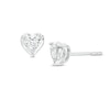 Thumbnail Image 1 of 1/10 CT. T.W. Diamond Solitaire Heart Stud Earrings in 10K White Gold (J/I3)