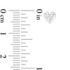 Thumbnail Image 3 of 1/10 CT. T.W. Diamond Solitaire Heart Stud Earrings in 10K White Gold (J/I3)