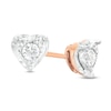 Thumbnail Image 0 of 1/10 CT. T.W. Diamond Solitaire Heart Stud Earrings in 10K Two-Tone Gold (J/I3)
