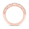Thumbnail Image 3 of 1/2 CT. T.W. Diamond Marquise and Round Alternating Anniversary Band in 14K Rose Gold