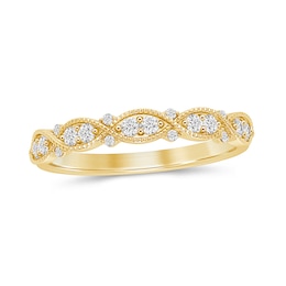 1/4 CT. T.W. Diamond Vintage-Style Anniversary Band in 10K Gold