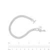 Thumbnail Image 4 of 1/10 CT. T.W. Diamond Heart Lock and Key Dangle Charm Bracelet in Sterling Silver - 7.25"