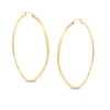 Thumbnail Image 1 of 60.0mm Knife Edge Tube Oval Hoop Earrings in 10K Gold