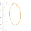 Thumbnail Image 3 of 60.0mm Knife Edge Tube Oval Hoop Earrings in 10K Gold