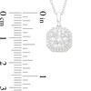 Thumbnail Image 3 of 3/8 CT. T.W. Multi-Diamond Octagonal Frame Pendant in 10K White Gold