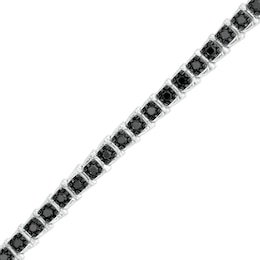 3 CT. T.W. Black Diamond Tennis Bracelet in Sterling Silver - 7.5&quot;