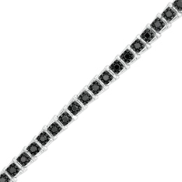 3 CT. T.W. Black Diamond Tennis Bracelet in Sterling Silver - 7.5"