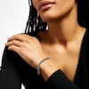 Thumbnail Image 2 of 3 CT. T.W. Black Diamond Tennis Bracelet in Sterling Silver - 7.5"