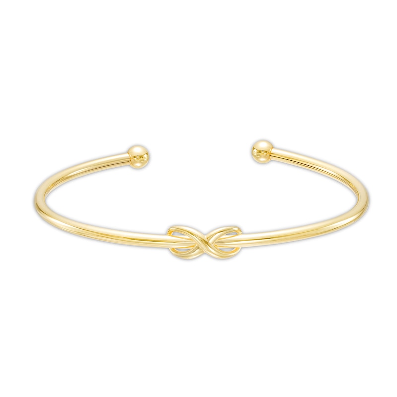 Main Image 1 of Infinity Loop Open Flex Bangle in 10K Gold