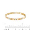 Thumbnail Image 4 of 5.23mm Alternating Chevron Stampato Bracelet in Hollow 10K Tri-Tone Gold – 7.25&quot;
