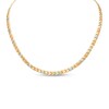 Thumbnail Image 1 of 5.23mm Alternating Chevron Stampato Necklace in Hollow 10K Tri-Tone Gold