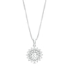 Thumbnail Image 1 of 1 CT. T.W. Certified Lab-Grown Diamond Double Sunburst Frame Pendant in 14K White Gold (F/SI2)