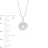 Thumbnail Image 3 of 1 CT. T.W. Certified Lab-Grown Diamond Double Sunburst Frame Pendant in 14K White Gold (F/SI2)