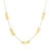 Thumbnail Image 1 of Chevron Leaf Station Necklace in 10K Gold