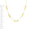 Thumbnail Image 4 of Chevron Leaf Station Necklace in 10K Gold