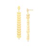 Thumbnail Image 1 of Chevron Leaf Drop Earrings in 10K Gold