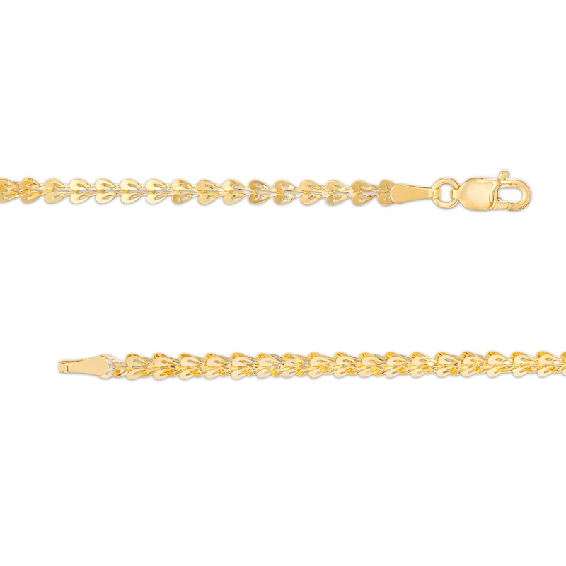 Main Image 3 of Heart Link Bracelet in 10K Gold – 7.25"